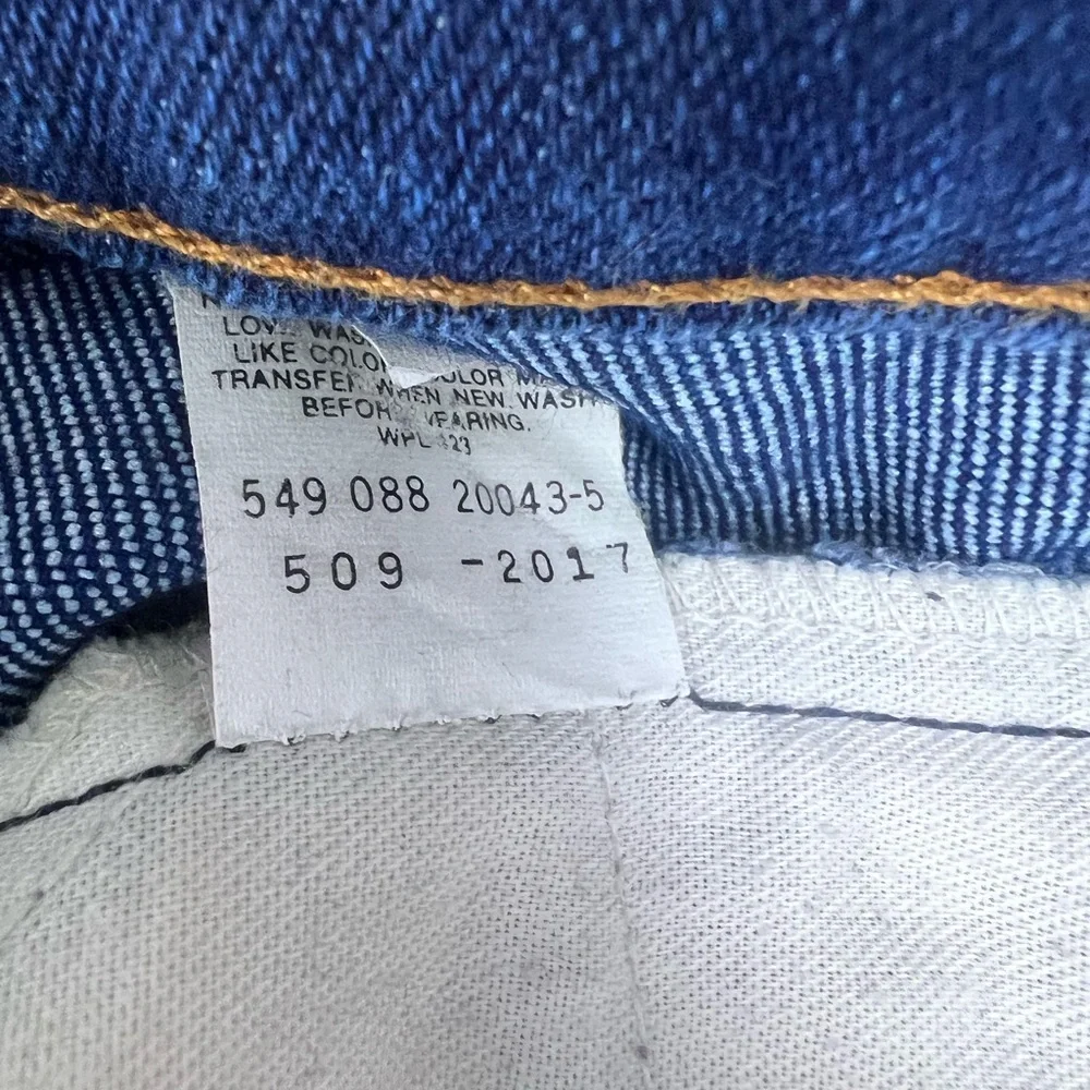 Vintage‎ Levis 505 Straight Leg Jeans Dark Wash Blue Denim Mens 32x29